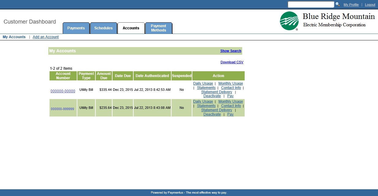 Member Dashboard page 1